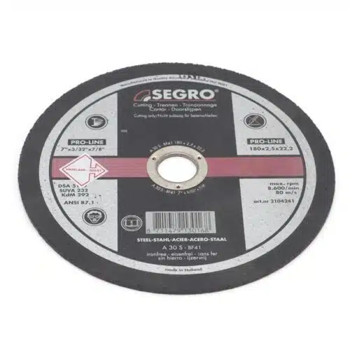 Doorslijp metaal Ø 180 mm x 2,5 mm