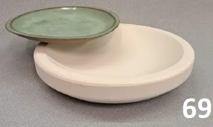 Gips giet-/drukmal UM069 bordje Ø 18 cm, h 2 cm