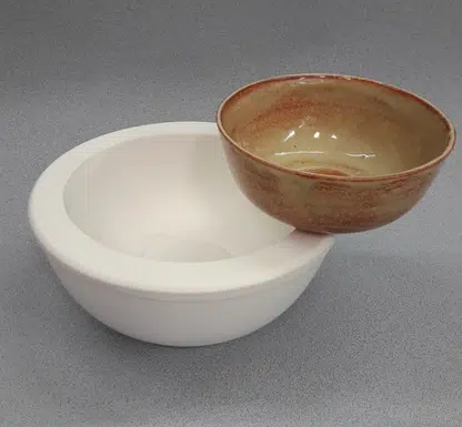 Gips gietmal UM088 kommetje Ø 16 cm, h 6,5 cm met standring