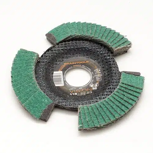 Lamellenschuurschijf Ø 115 mm K60 Inox -groen