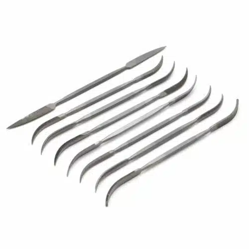 Riffelvijlen, set 8-delig