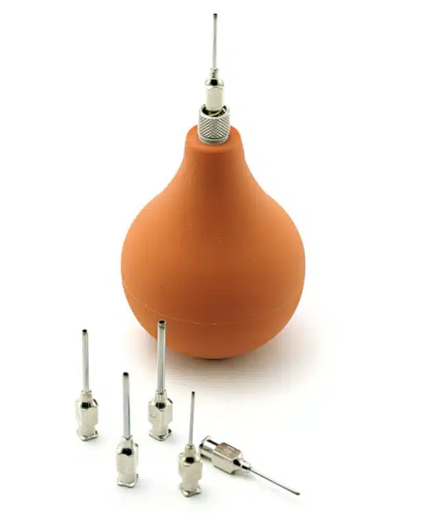 Ringeloor/engobespuit met 6 verschillende rvs naalden