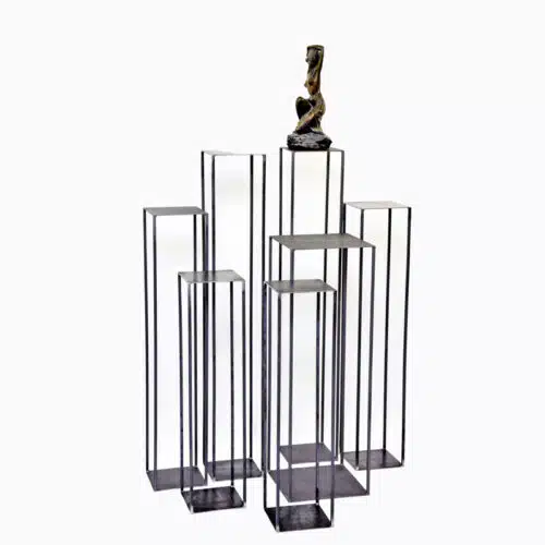 Sokkel metaal open onbehandeld 20 x 20 x 80 cm