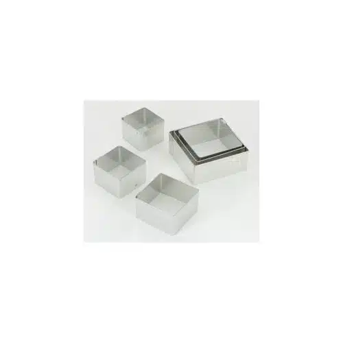 Uitsteekvormen metaal vierkant 6 delig