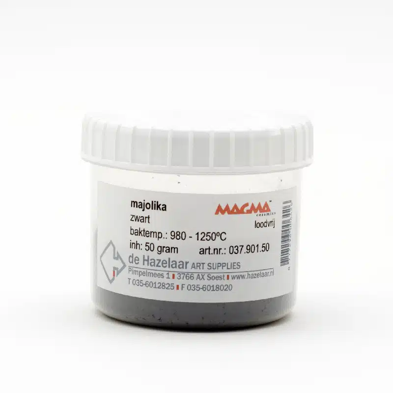 Magma majolika zwart